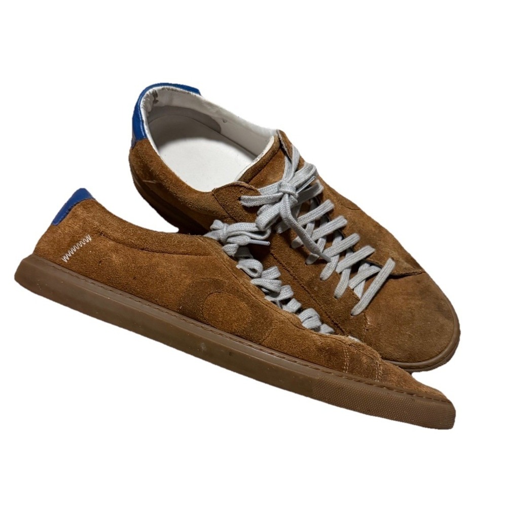 Oliver Cabell Low 1 Military Sneaker Brown Leather Suede Blue Men's 9.5 eu 43